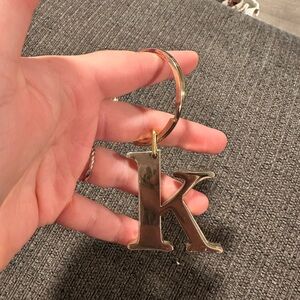 Gold Letter K Keychain